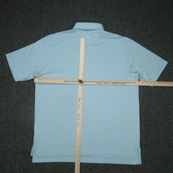 Ole Miss Rebels Shirt Men XL Blue White GenTeal Striped Performance Polo - Picture 7 of 10